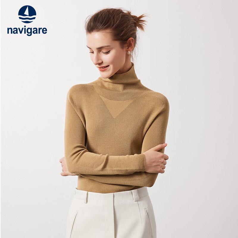 Navigare Women's 100% Wool Turtleneck Sweater
