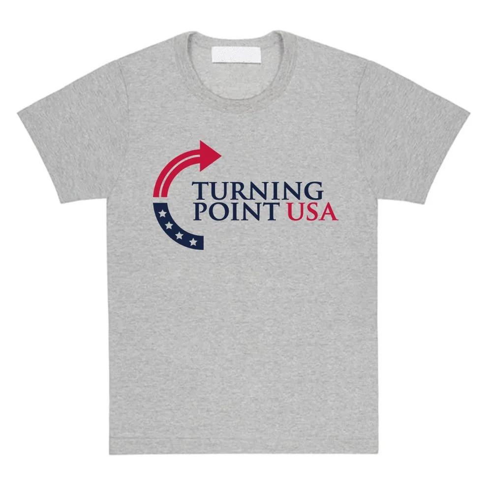 Turning Point Usa Tee American Charlie Kirk Fashion T-shirt Cotton Short Sleeve Casual Unisex Best Selling Loose Clothes Unisex