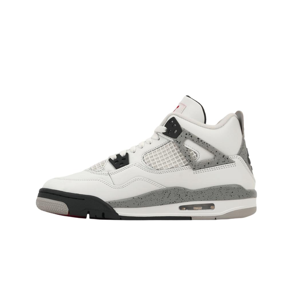 Air Jordan 4 Retro OG GS White Cement 2025 Kids Sneakers Tech-Grey Black Fire-Red IB4171-100