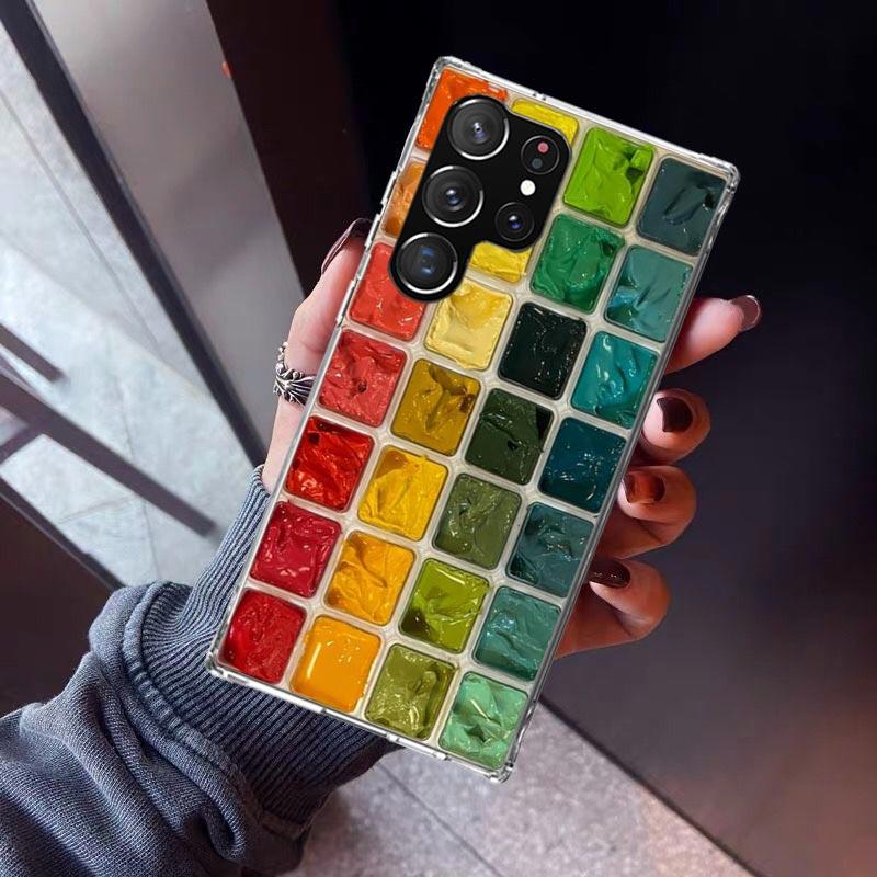 Watercolors Set Paint Palette Painting Box Phone Case For Samsung Galaxy S23 S24 S25 Edge S26 Ultra S22 + S21 Plus S20 FE Cover