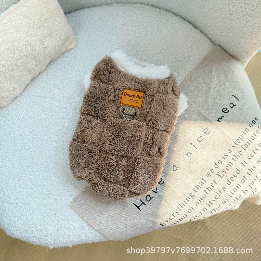 Ubrania dla psa kota jesień i zima aksamitna pogrubiona kamizelka termiczna odzież dla zwierząt mały średni pies