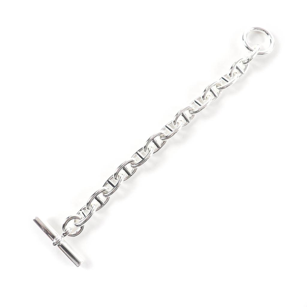 Excellent HERMES bracelet Chene Dunkle MM 13 frames Silver AG925 Women Used