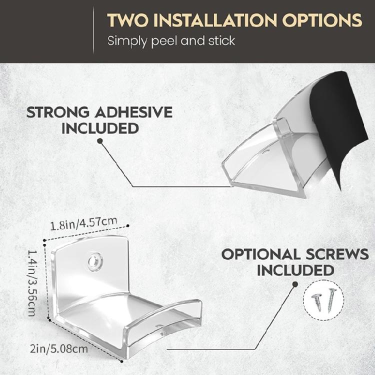 4/6/8/12pcs Baseball Caps Hangers Hat Organizer Wall Mounted Hat Display Shelf