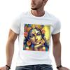 Lord Krishna Divine Face Tshirt Lightweight Casual Summer Tshirt