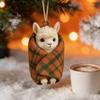 Útulná zabalená zvířátka Ozdoba 2D Akryl Skotská kráva Alpaka Závěsná ozdoba na sváteční domácí párty Stromová dekorace