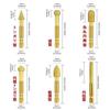 KIMLONTON Diamond Grinding Stone with Shaft, Diamond Bur, Hex Shank, 6.35mm and 10mm, Set of 6 Grinding Bits for Ceramic, Stone, and Metal
