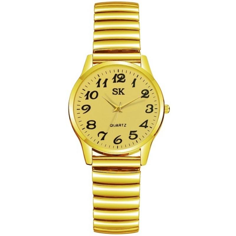 New Fashion Personality Style Women Watch Casual Quartz Watch Elastic Elastic Band Classic Digital Scale Wristwatches Men Watch