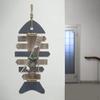 Hanging, Rustic Plaque Beach Decoration Fish Sculpture for Bathroom Bedroom Lake House