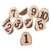 10 Pcs Wooden Round Log Holder Place for Photo Card Holder with Clip for Parents