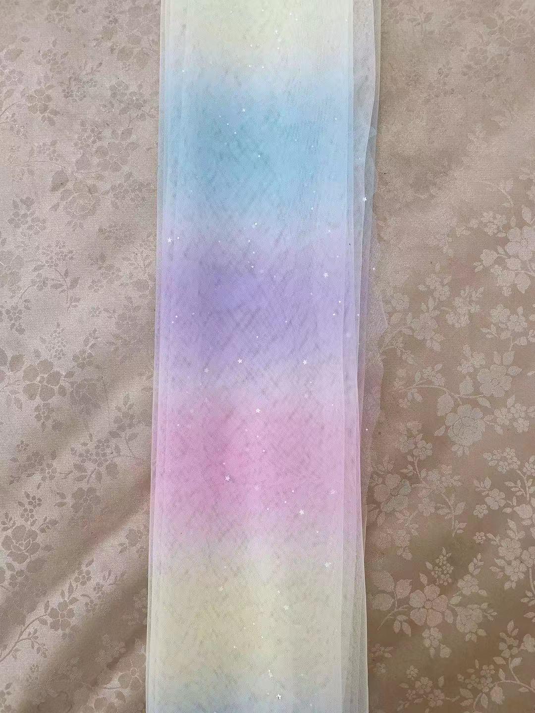 

Extra Dense Tulle Rainbow Star Mesh Yarn for Children s Stage Costumes