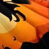 Halloween Digital Printing Bedding Feather Silk Cotton Quilt Night Sky Pumpkin Head Quilt Cover Three-piece Set