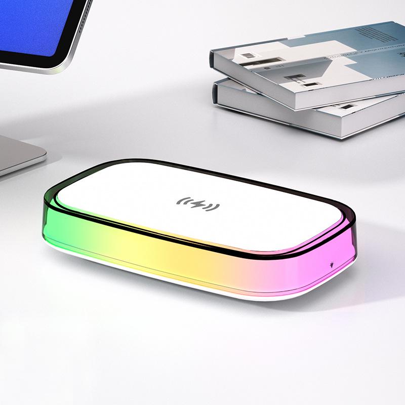 15W Universal Wireless Charger Stand with Desktop Night Light.