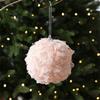 Fuzzy Ball Christmas Tree Decorations Plush Ball Christmas Tree Hanging Ornament For Mantels Wreath Indoor and Outdoor