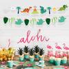 Flamingo And Playful Dinosaur Paper Decoration Garlands For Colorful Kids Birthday Parties