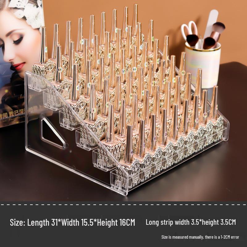 Multi-layer Transparent Cosmetic Organizer for Eyeshadow, Powder, Lipstick, Perfume, and Nail Polish