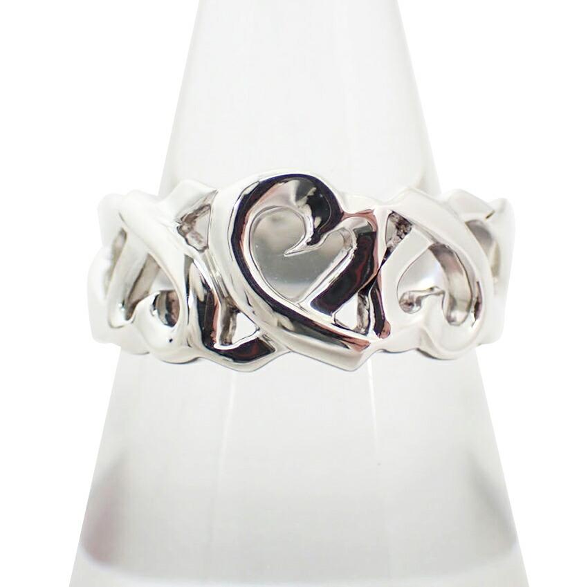 

[Pre-owned] Tiffany & Co. 925 Triple Loving Heart Ring, Size 12.5, j78-89