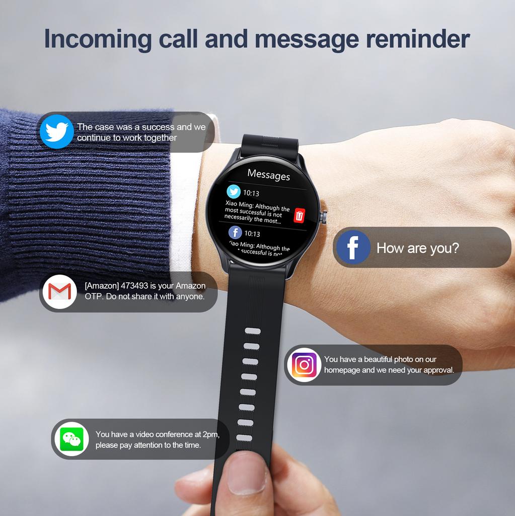 Smart Watch Men Full Touch Screen Sport Fitness Smartband Ip68 Waterproof Bluetooth For Android Ios Smartwatch Women+bo