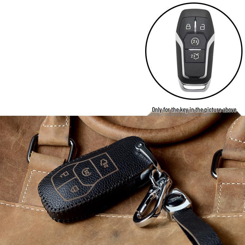 Cowhide Key Case for Lincoln MKX, MKZ, MKC, Taurus, and Mustang Explorer