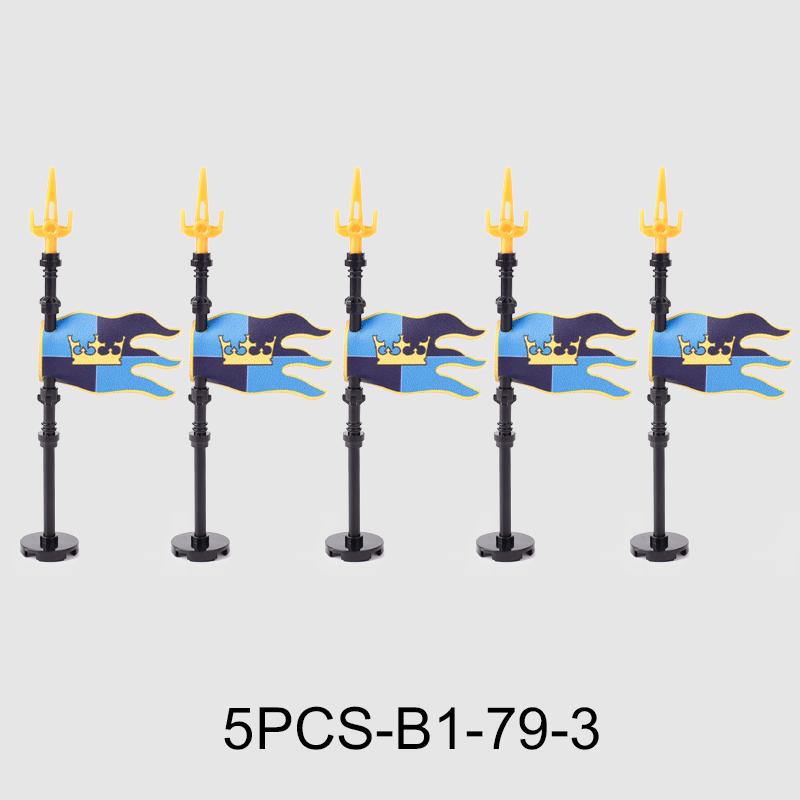 Medieval Military Flag Series War Castle Knight Soldier Warrior Accessories Building Blocks Ancient Holy Rome Bricks Toys Gifts