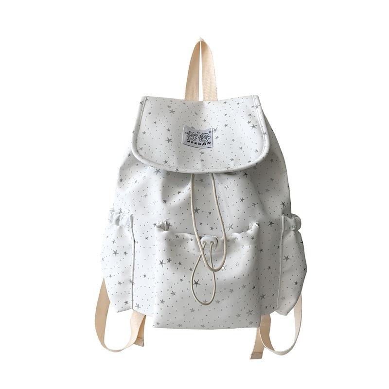 Schoolbag1011 New Women's Backpack Trendy Versatile Commuter Backpack Lightweight Large Capacity Star Student School Bag