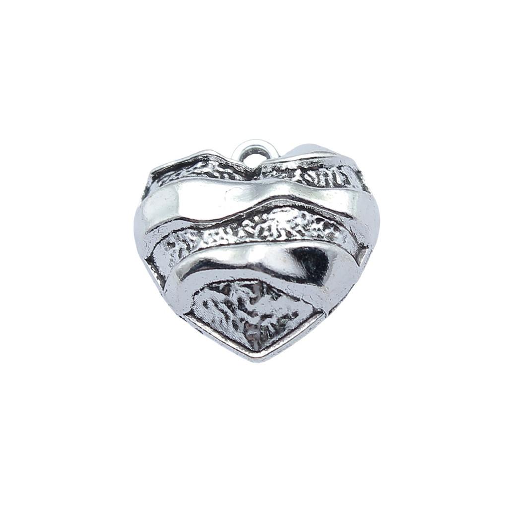 Filigree Heart Charms Antique Alloy Pendants For Vintage Floral Jewelry