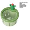 Cactus Sink Strainer Basket Kitchen Drain Filter with Wide Divider & Rotating Design Anti-Clog Anti-Odor Press Automatic Dumping Basket for Home
