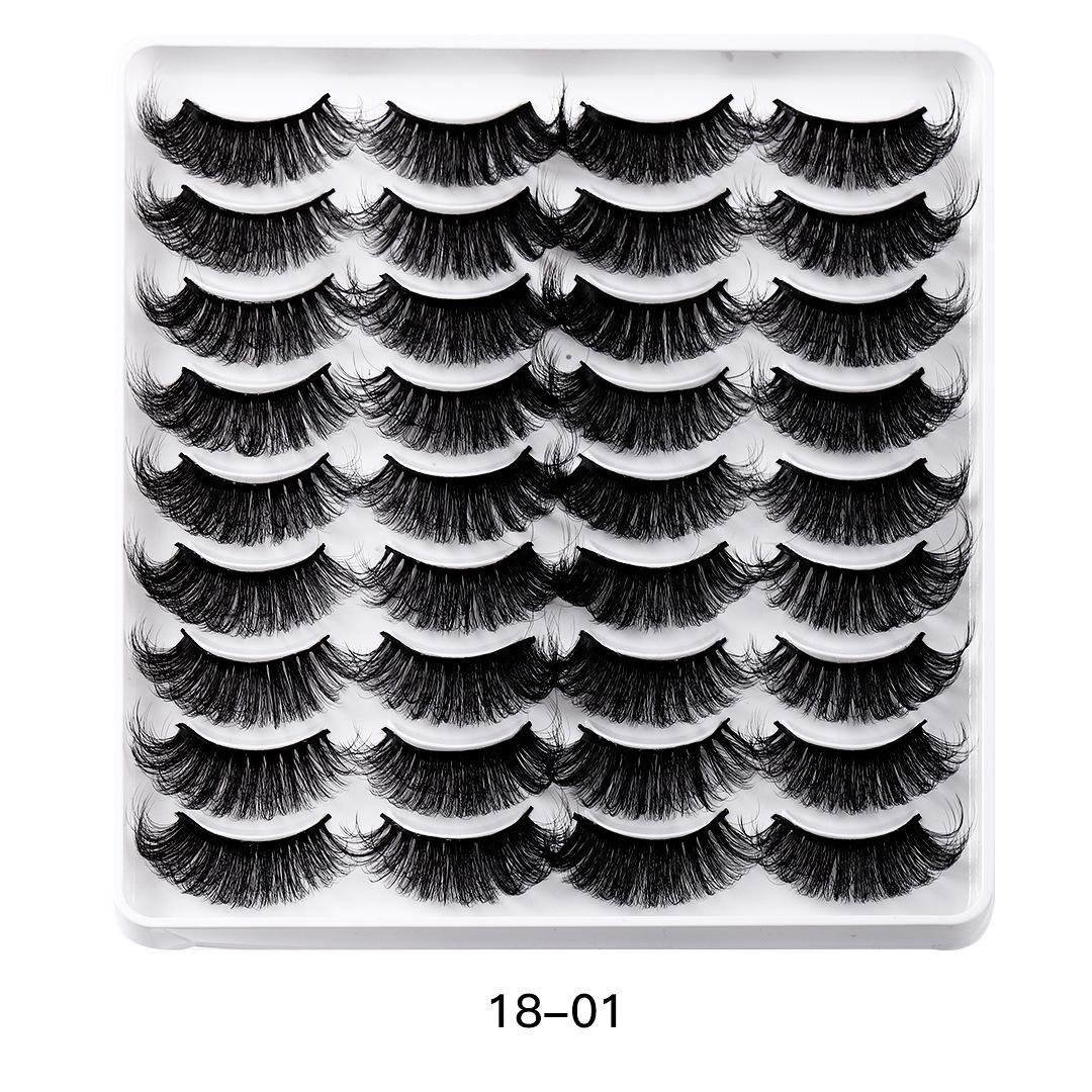 

Новий продукт Накладні вії з ворсу норки 25 мм 18 пар густих кучерявих імітаційних щеплених вій