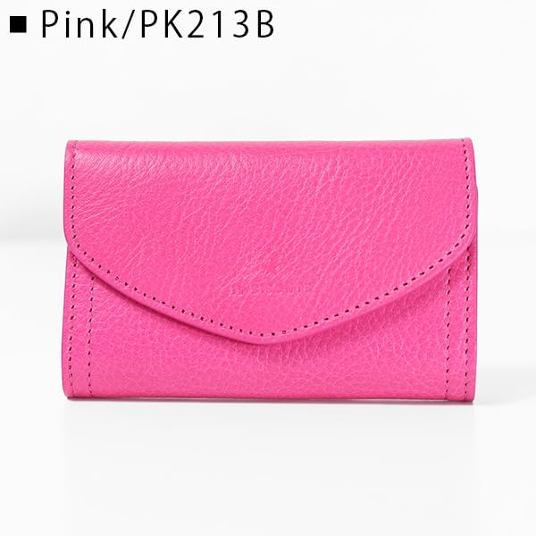 IL BISONTE Key Case Key Ring Genuine Leather Logo Men Women Unisex SKH150 PV0001 (Pink/PK213B) [Item]