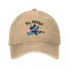 Nu Pogodi Wolf Baseball Cap Vintage Distressed Denim Snapback Cap for Men Women Outdoor Workouts Unstructured Soft Hats Cap