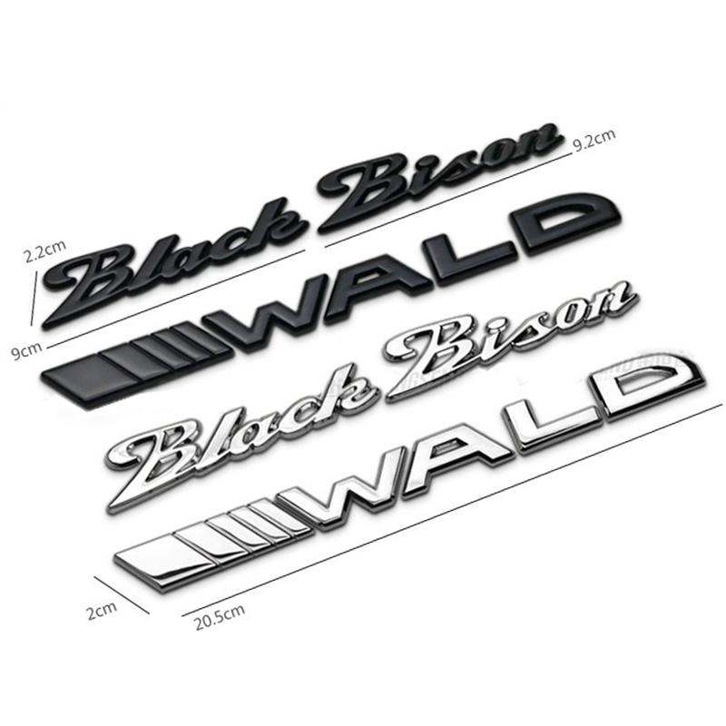 IXEA6 3D Metal Sticker WALD Black Bison Logo Car Side Fender Rear Trunk Emblem Badge Accessories For Mercedes-Benz A/B/GLA/CLA AMG