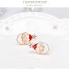 Women Santa  Christmas Ear Studs Cute Cartoon Earrings Jewelry Gifts for Ladies