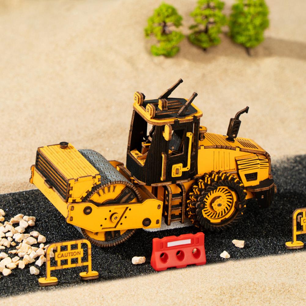 Håndverk DIY 3D Trepuslespill Ingeniørkjøretøymodell Puslespill Leker Kreative Læringsleker Gaver Til Barn Gutter Jenter