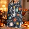 Women's Casual Long Sleeve Christmas Print Hoodie for Winter Holiday