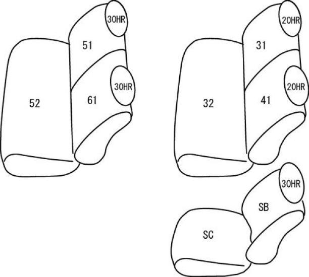 Clazzio Seat Covers for Caravan Wagon E26 Series Clazzio Junior Black EN-5293 [41ENH5293K]