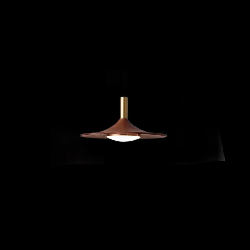 

Modern Rechargeable Walnut Pendant Light