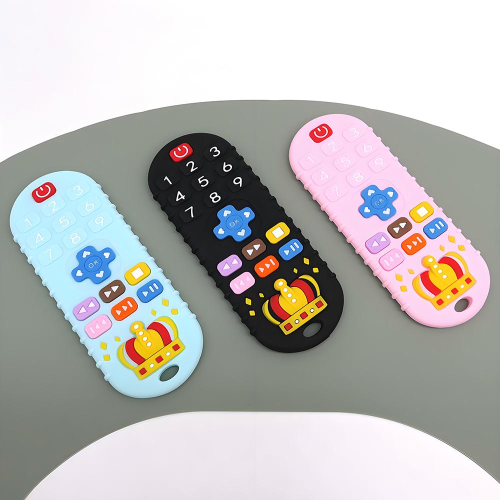 Non-Toxic Baby Remote Control Teether Silicone Baby Anti-Eating Gloves Pacifier Teether Toys Bite Stick Toys