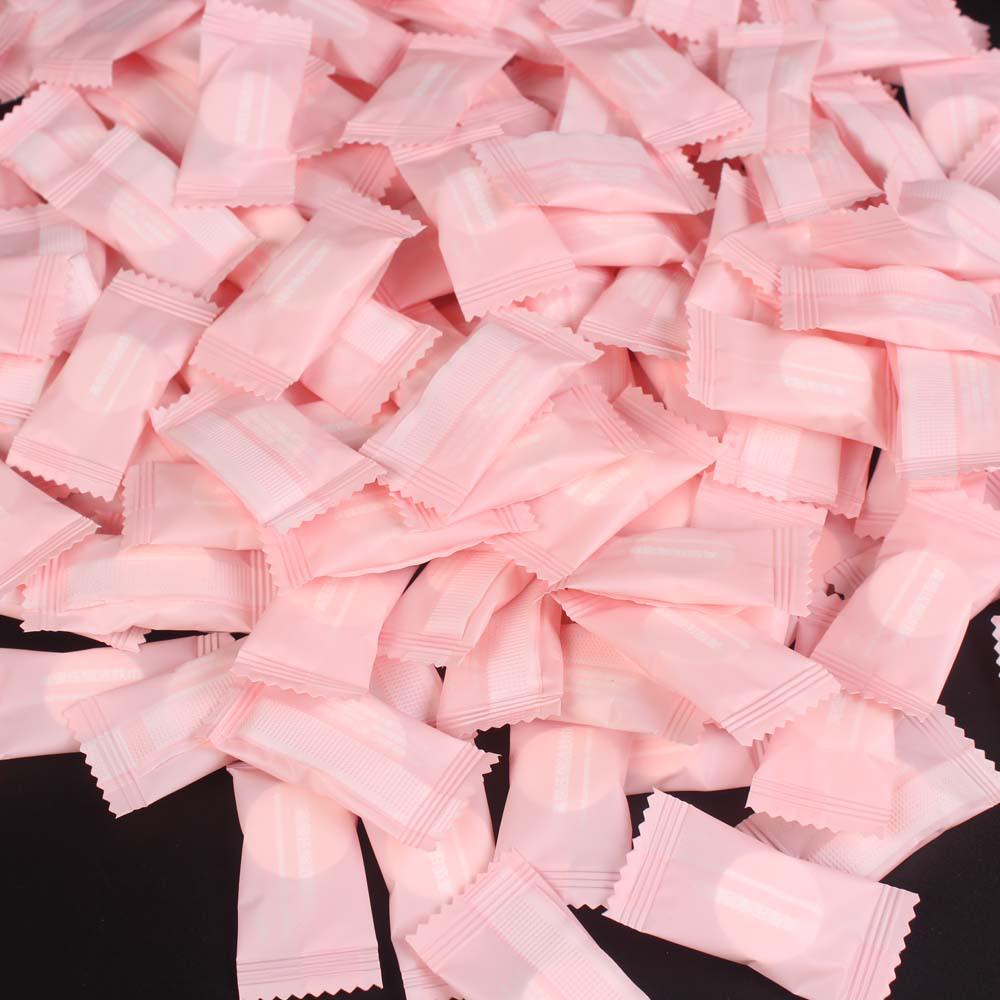 Compressed Disposable Candy Towel - 100% Cotton Travel Facial Washcloth, Portable Beauty Cleansing Towel (Small Square)