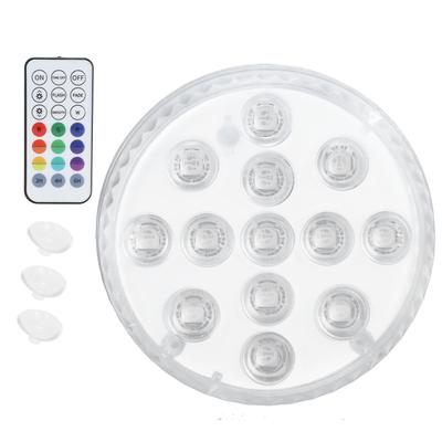Magnet Poolleuchte 16 Farben RGB Fernbedienung Unterwasserlampe Dekor IP68 mit Fernbedienung Saugfuß