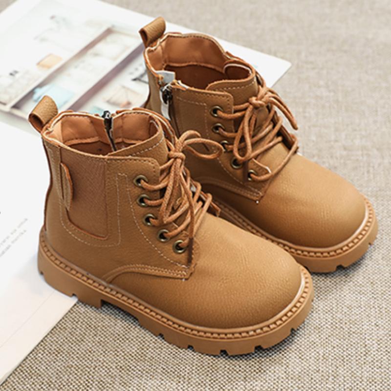 

2024 Новинка Весна Осень Простые Боковые Молнии В Британском Стиле Модные Детские Ботинки Ботинки Для Девочек Нескользящие Плоские Ботинки Весна Новые Ботильоны Для Мальчиков 37 Insole 22.8cm коричневый