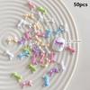 Mixed Cute Mini Colorful Resin Line Bowknot Bow Tie Ribbon Nail Art Decorations DIY Manicure Rhinestones Accessories