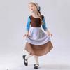 Girls Cinderella Cosplay Dress Medieval Maid Outfit Stage Performance Halloween Party