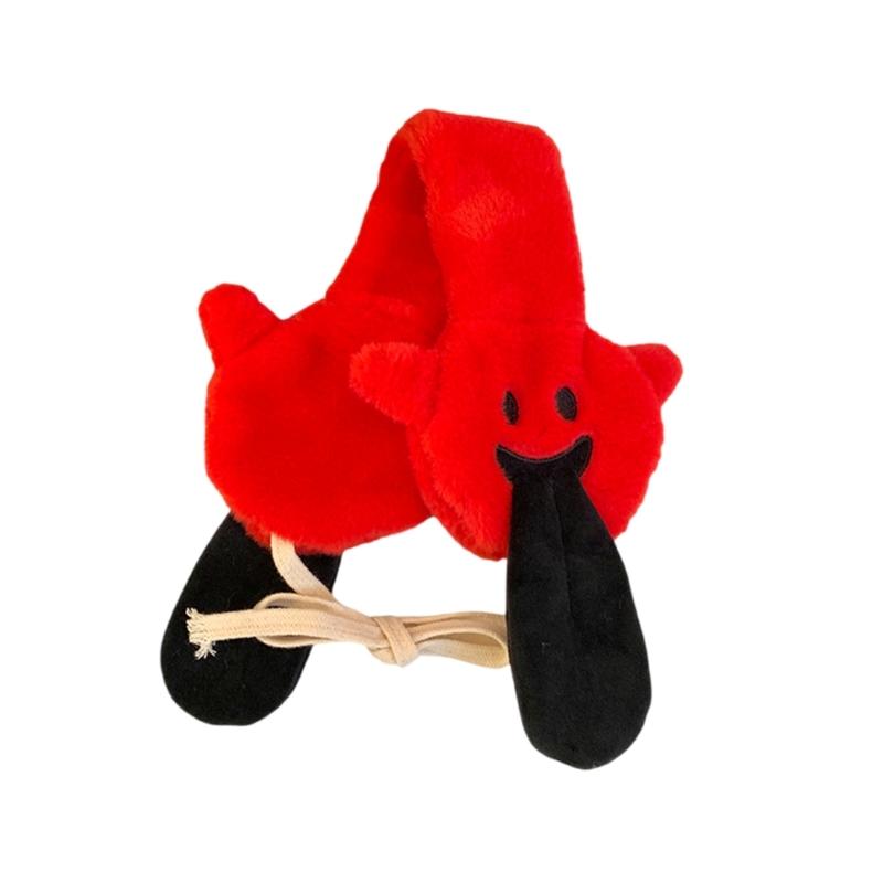 

Tongue Out Plush Earmuffs for Cold Weather Outdoor Winter Activity Ear Cover 2000s Warm Ear Protectors Student Ear Warmers