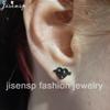 Simple T Bar Stud Earrings for Women Small Animal Ear Studs Punk Dove Leaf Dragonfly Spider Earings Fashion Jewelry Pendientes