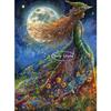 Witches Magic Mystical Print Posters Halloween Moon Witch Flowers Canvas Paintings Wall Art Picture for  Living Room Home Decor
