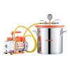 11.36 L Vacuum Chamber with Pump, 3.5 CFM 99 L/min, Single Stage Vacuum Pump, Stainless Steel Degassing Chamber Kit, Tempered Glass Lid, 1.5 M Hose,