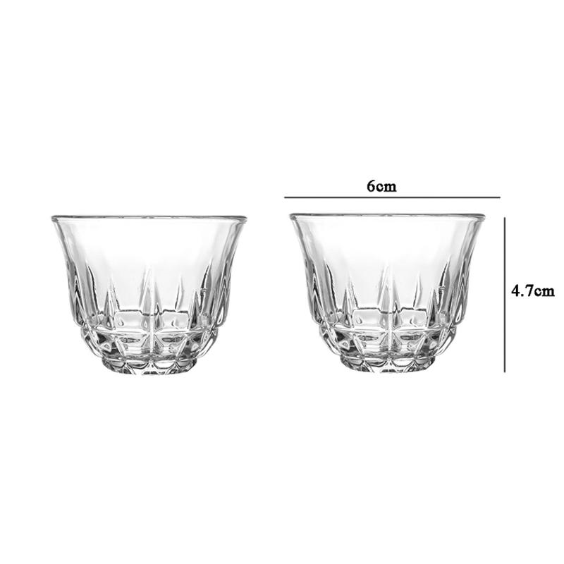 2pcs Sets Creative Kung Fu Tea Cup Transparent Water Cup Personalized Drinkware Small Tea Cup Household Drinking Glasses Gifts