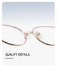 Minimalistische Golddrahtbrille im koreanischen Stil für Damen - High-End, myopiefreundlich, kleines Gestell für runde Gesichter