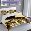 3pcs Genshin Impact pattern bedding set duvet cover set includes duvet cover &pillowcases, perfect all season bedroom decoration & gift