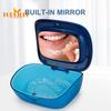 Étui de retenue à Double couche avec outil de retrait de miroir-boîte de rangement pratique pour prothèses dentaires, aligneurs et appareils orthodontiques