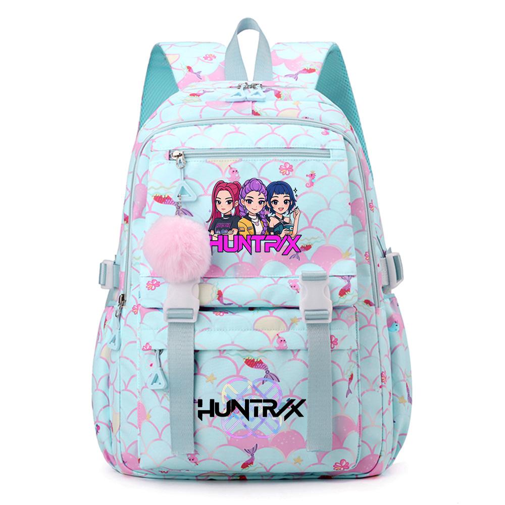 Anime K-Pop Demon Hunters Printed Backpack Large Capacity Bookbag Student Boy Girl Schoolbag Outdoor Large Capacity Waterproof Sport Laptop Travel Bag